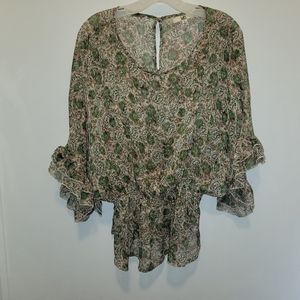 Ya Green & Beige Shirt